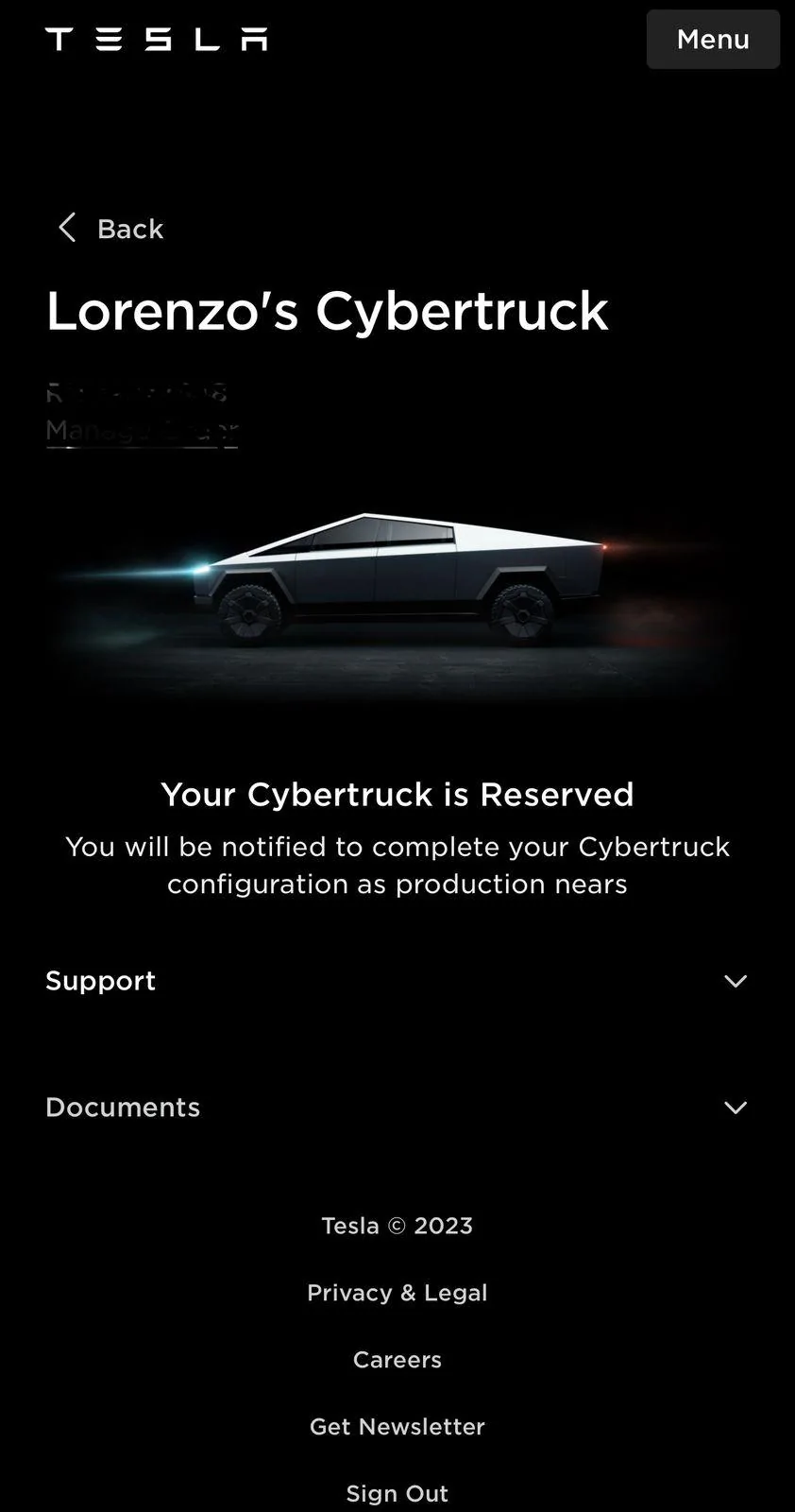 Tesla Cybertruck Sale my reservation WhatsApp Image 2023-11-15 at 15.55.51
