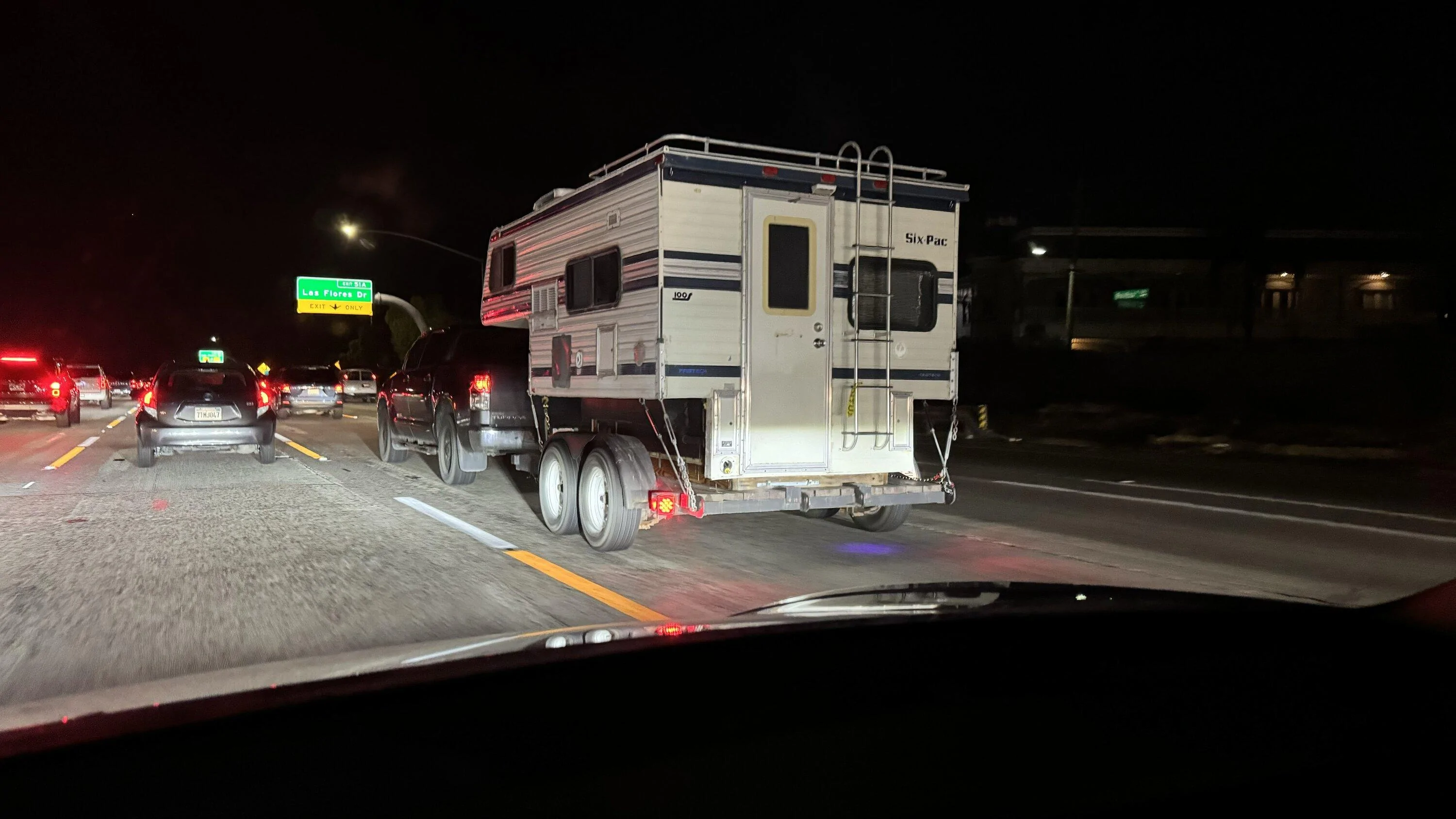 Tesla Cybertruck Towing a camp trailer IMG_3110