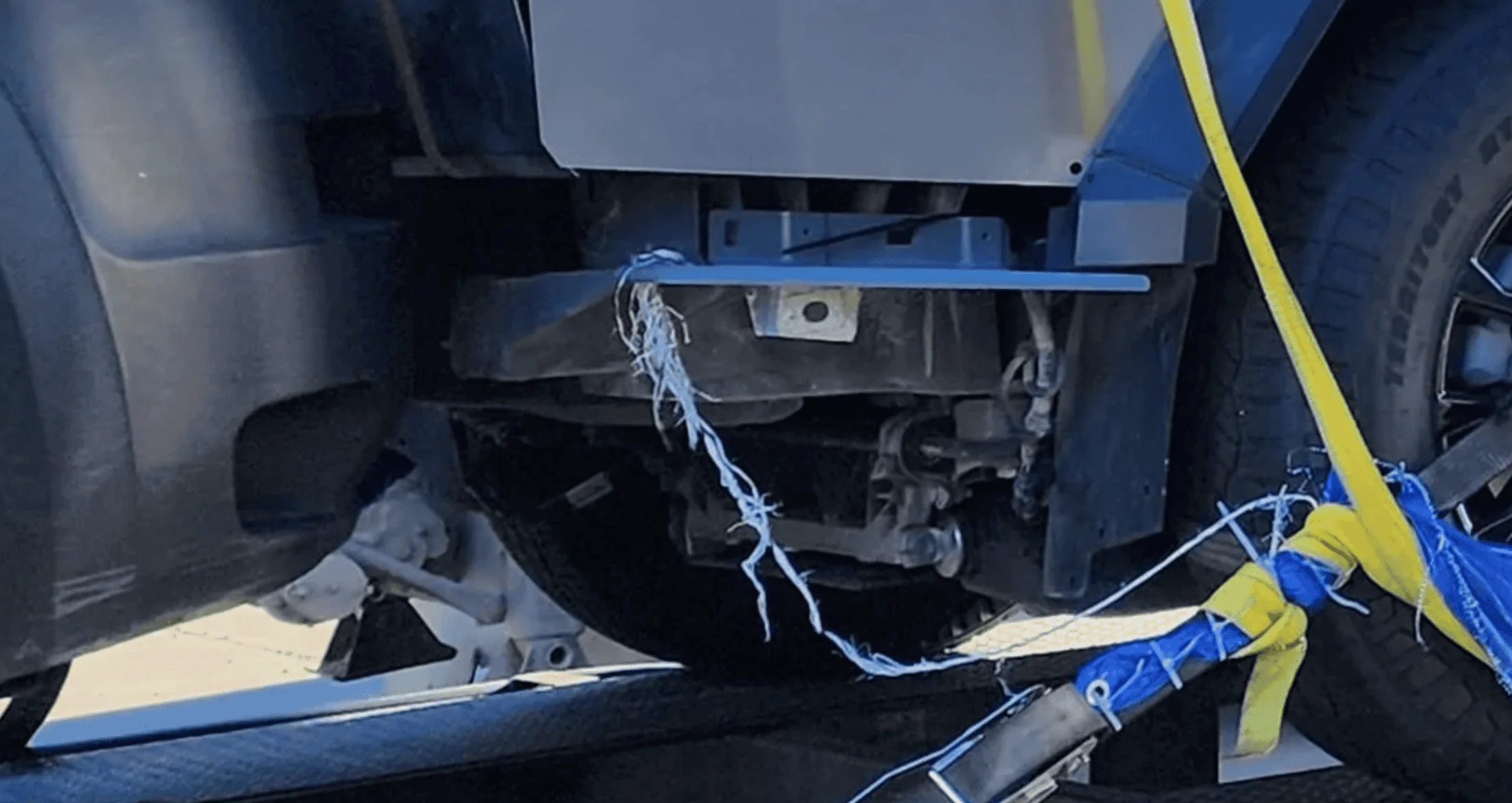 Tesla Cybertruck New look at what's underneath the Cyber Diaper (Departure Angle) 1700941566710