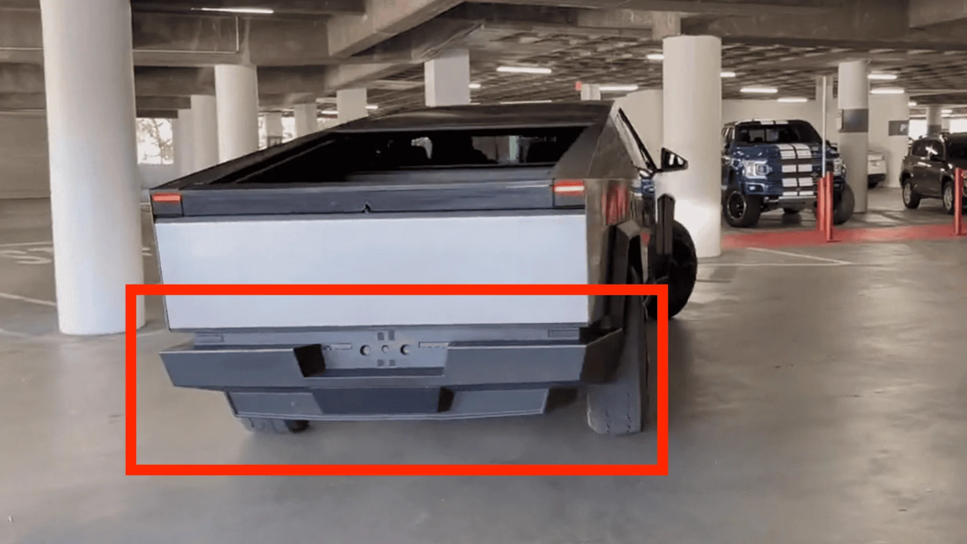 Tesla Cybertruck New look at what's underneath the Cyber Diaper (Departure Angle) 1700941663503