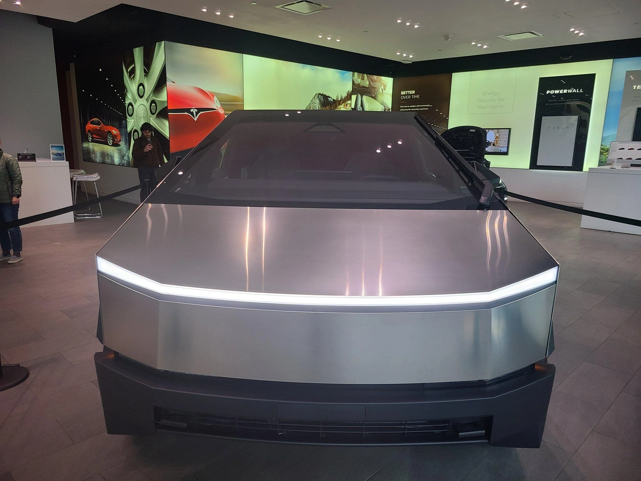 Tesla Cybertruck Boston Tesla showroom now has this Cybertruck F_4KM2gXIAAWchX