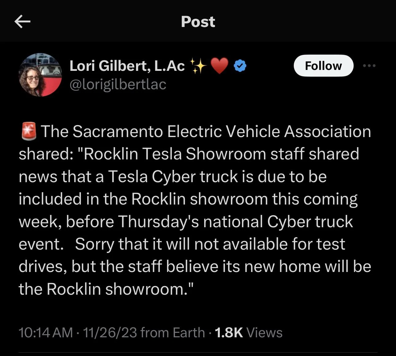 Tesla Cybertruck Sacramento (Rocklin) Showroom Rumored To Receive CT This Week IMG_6730