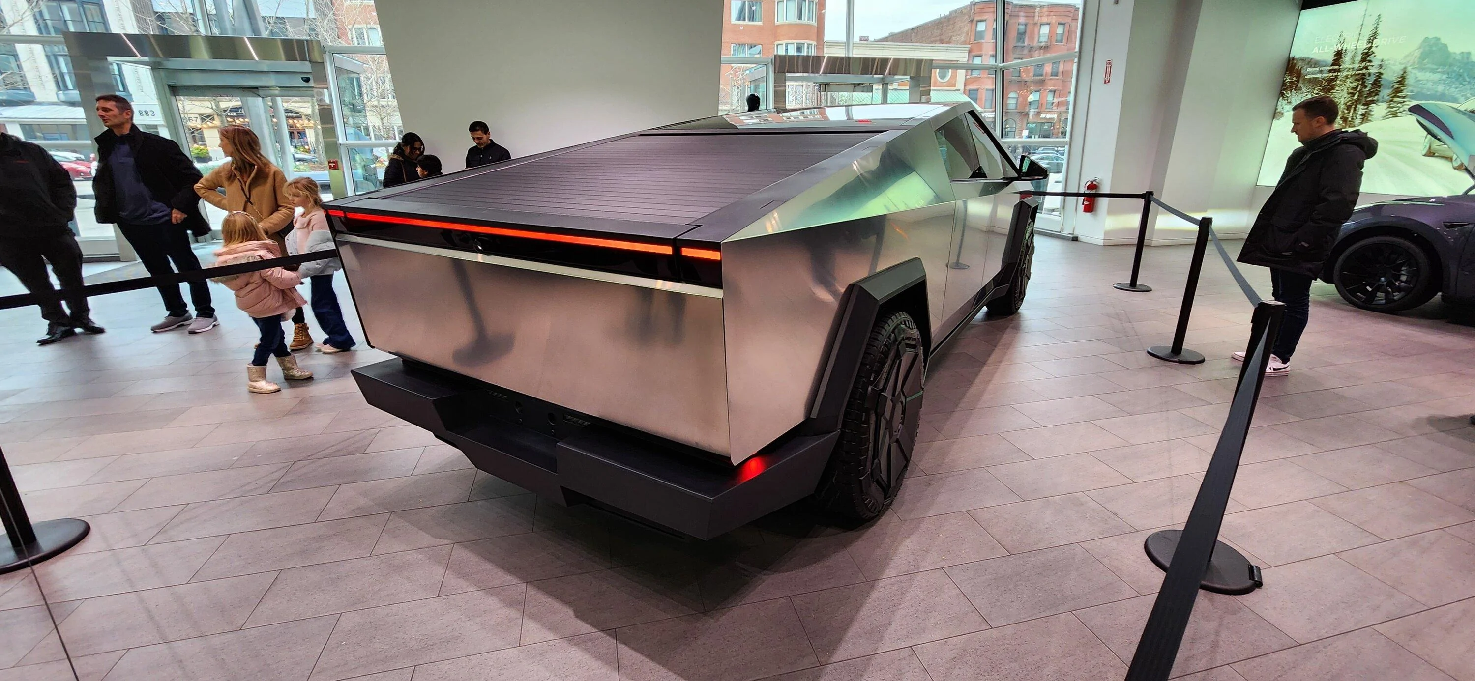 Tesla Cybertruck Boston Tesla showroom now has this Cybertruck 20231126_143636
