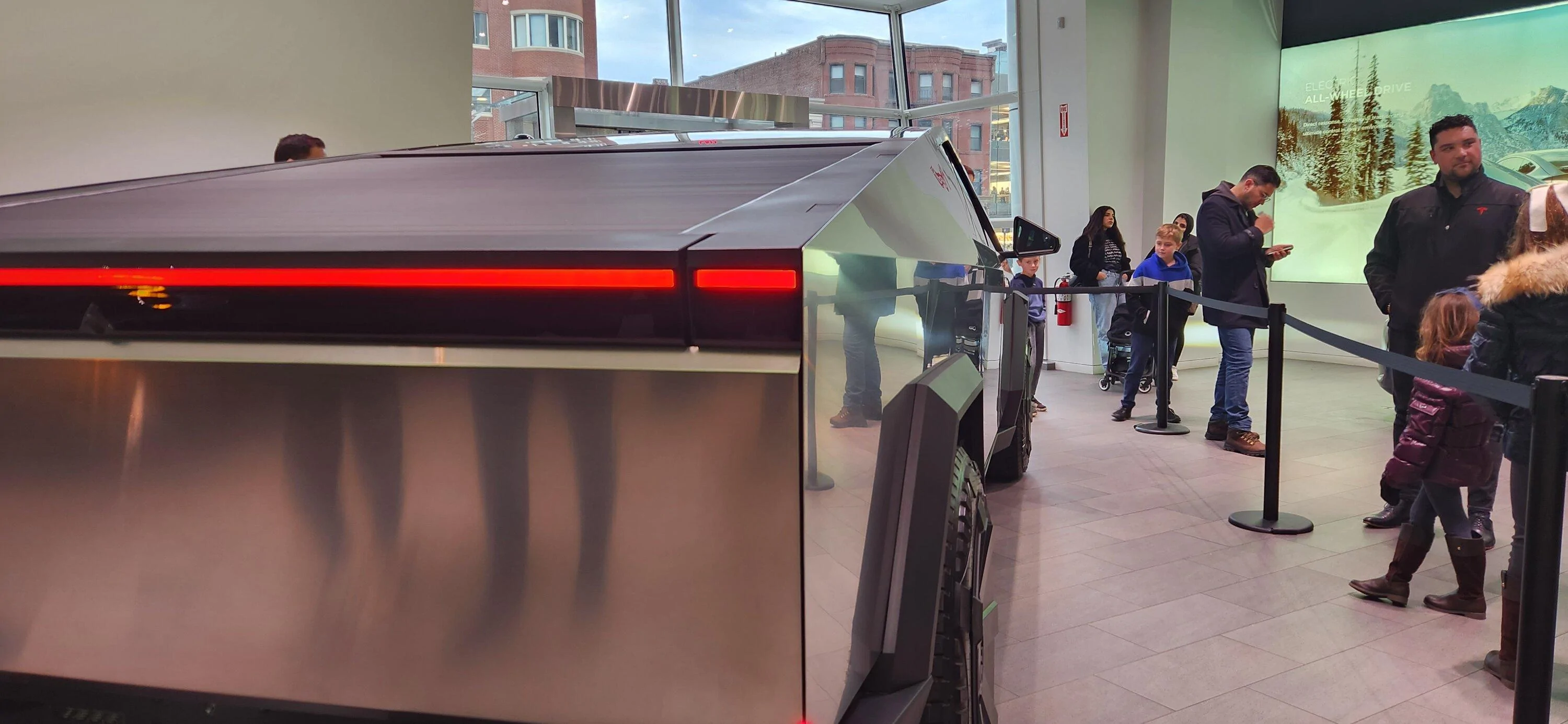 Tesla Cybertruck Boston Tesla showroom now has this Cybertruck 20231126_151535
