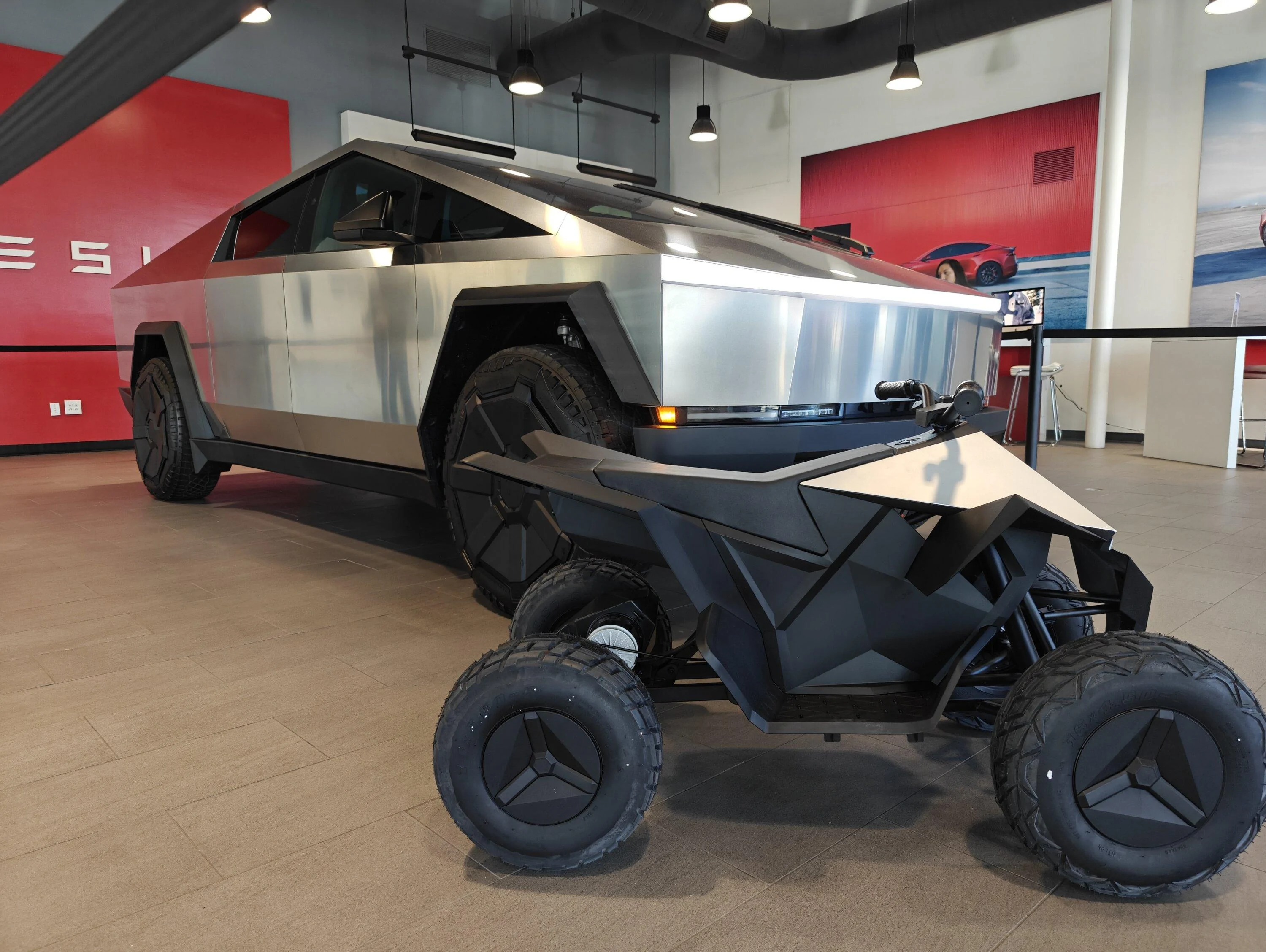 Tesla Cybertruck Cybertruck & Cyberquad a beautiful sight together... after 4 years of hopes & dreams IMG20231128102954