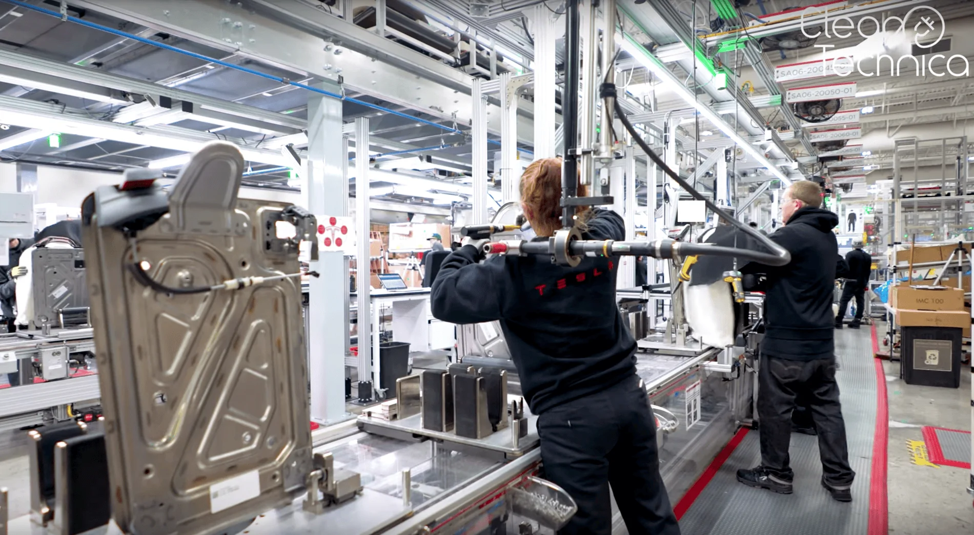 Tesla Cybertruck Elon Musk: “Tesla’s Long-Term Competitive Advantage Will Be Manufacturing” Tesla-Fremont-seat-factory-fresh-100