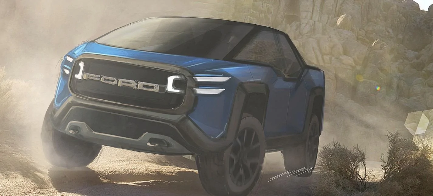 Tesla Cybertruck Cybertruck with a twist of Ford ford-e150-tesla-cybertruck