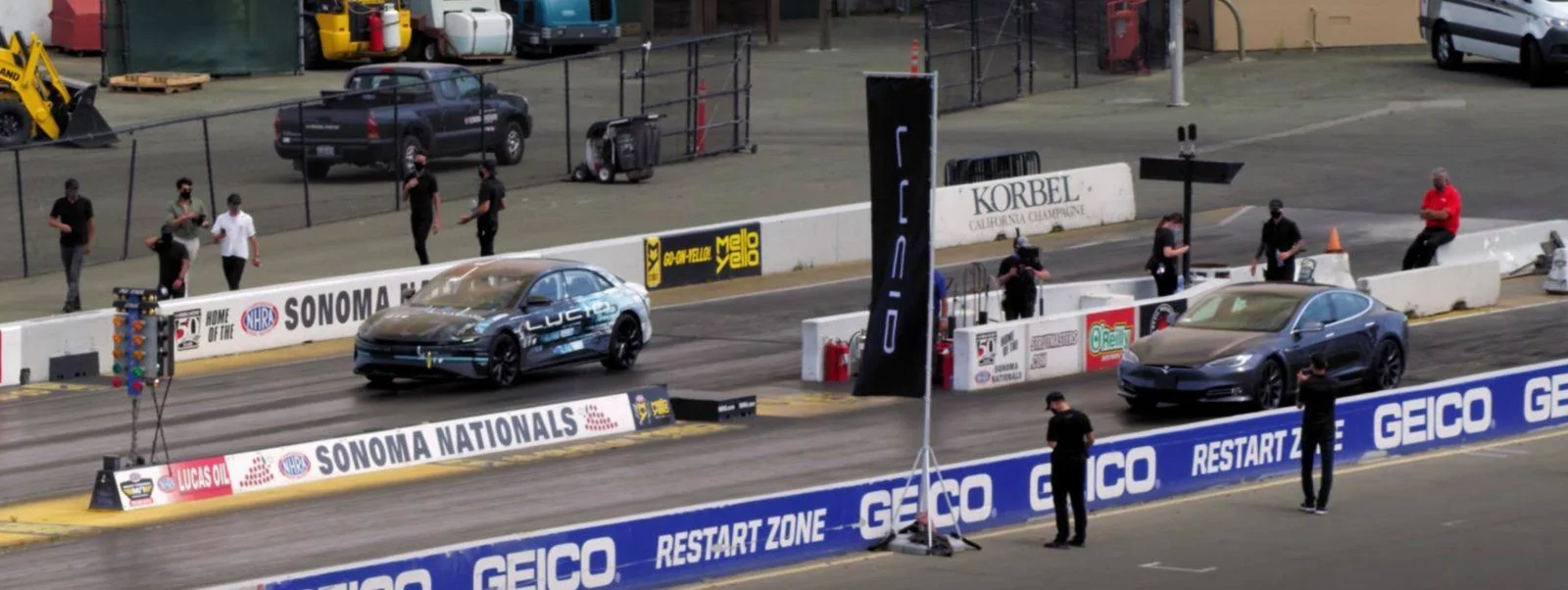 Tesla Cybertruck Lucid Air beats Tesla Model S with insane 9.9-second quarter-mile Lucid-Air-vs-Tesla-Model-S
