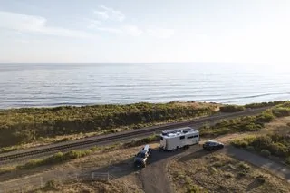 Tesla Cybertruck These Off-Grid, Luxury Travel Trailers Pack Enough Oomph to Power a Tesla Cybertruck e-the-flexibility-to-avoid-rv-parks-and-stay-anywh