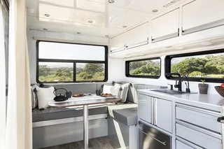 Tesla Cybertruck These Off-Grid, Luxury Travel Trailers Pack Enough Oomph to Power a Tesla Cybertruck -upholstery-with-an-ultra-leather-optional-upgrad
