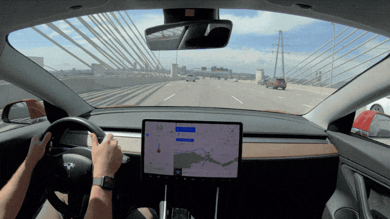 Tesla Cybertruck Tesla's 'Full Self-Driving Capability' Falls Short of Its Name CR-Cars-Inline-Tesla-Driving-08-20