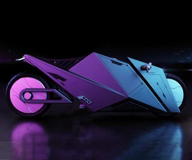Tesla Cybertruck cyber scooter hyper-cyber-motorcycle-concept-behance-640x533