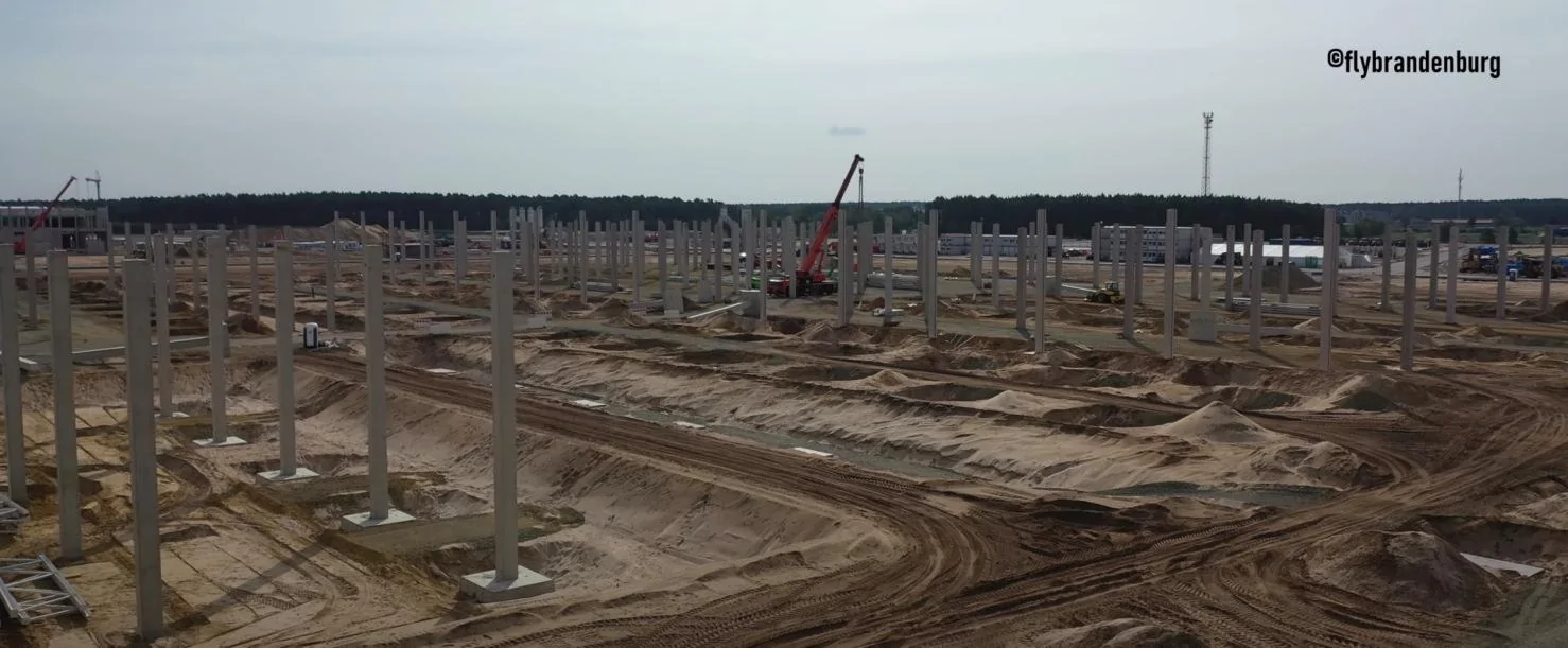 Tesla Cybertruck VIDEO - Tesla Cybertruck TeraFactory Site Construction Is Well Underway Tesla-Gigafactory-Berlin-body-in-white-1-Sept-2020