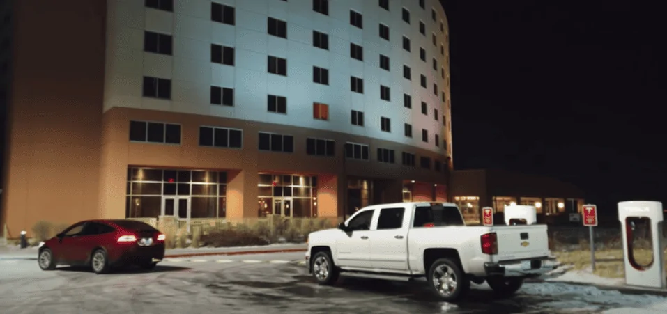 Tesla Cybertruck Vehicles that perform "ICE-ing" at Tesla SuperChargers Tow 3