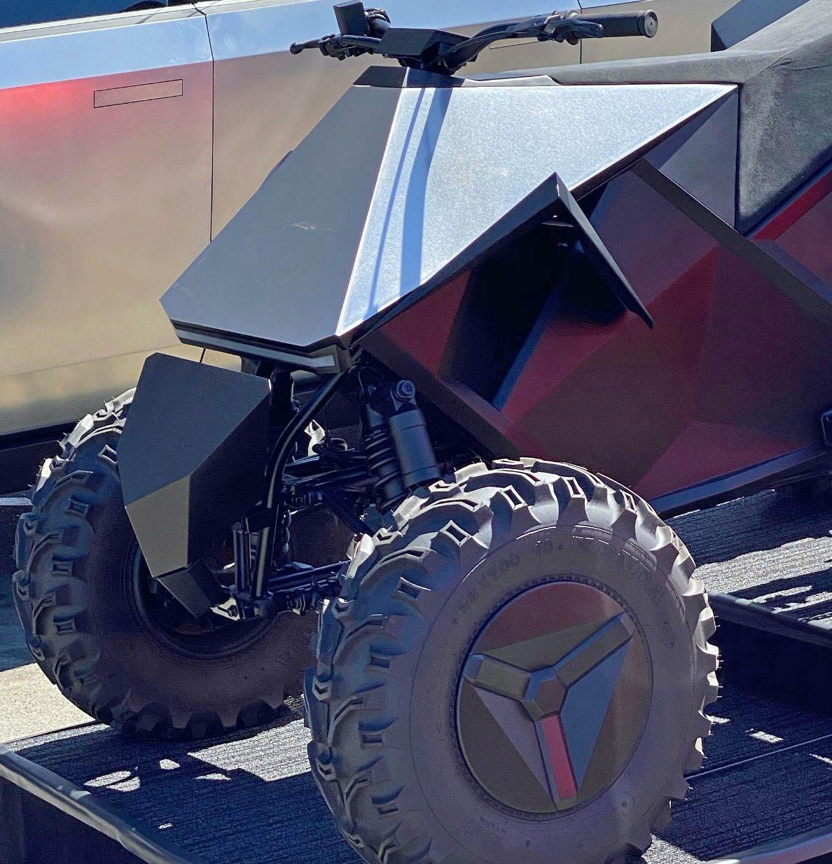 Tesla Cybertruck Tesla Cyberquad ATV pics from Battery Day 2020! tesla cyber quad atv battery day 2020 f