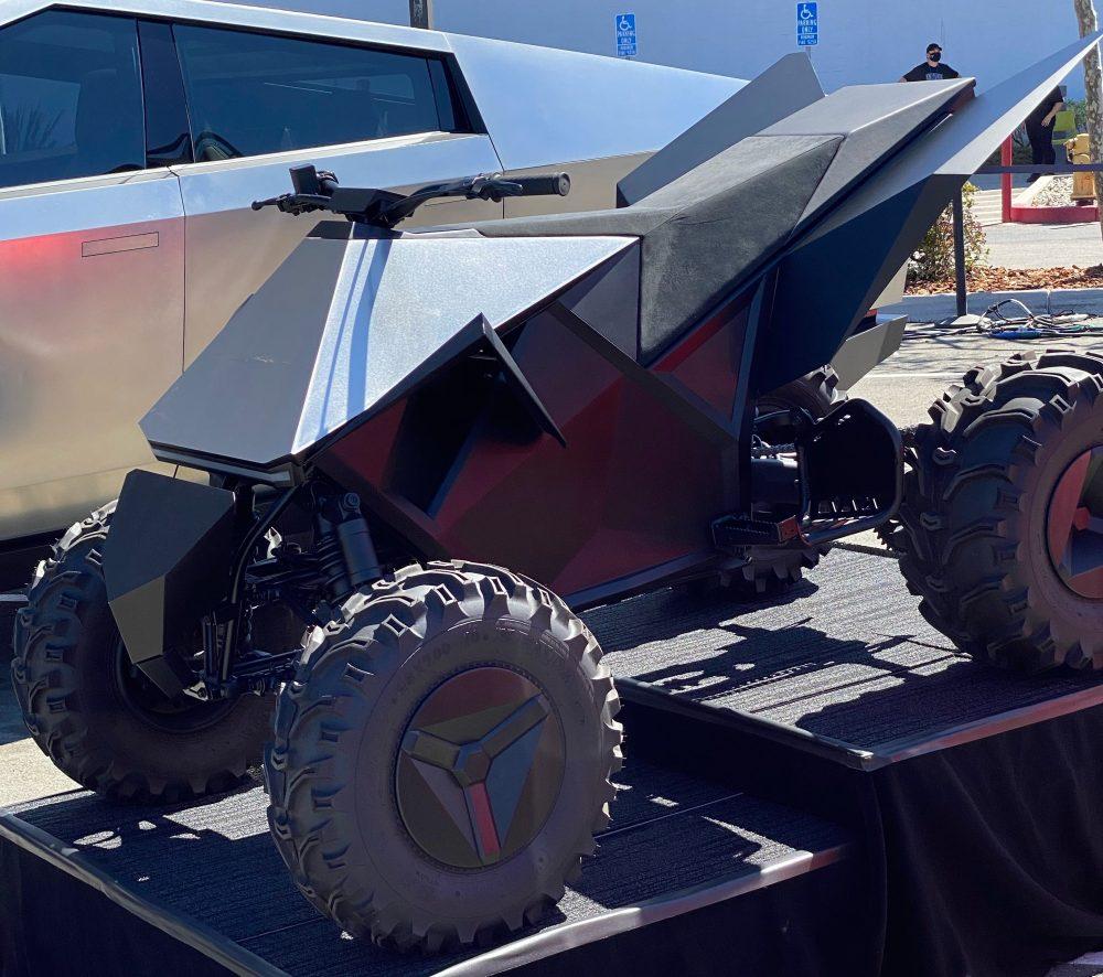 Tesla Cybertruck Tesla Cyberquad ATV pics from Battery Day 2020! tesla cyber quad atv battery day 2020 c