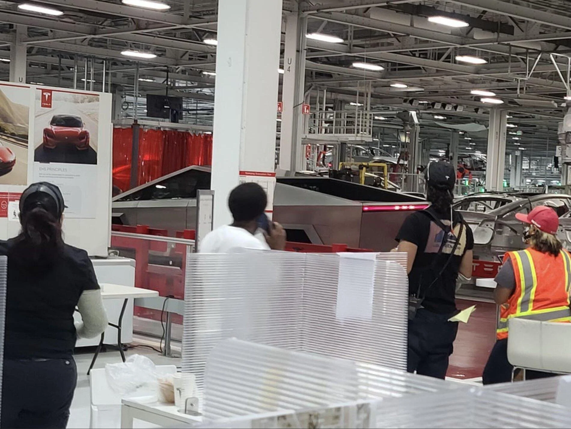 Tesla Cybertruck Cybertruck spotted in Fremont plant Tesla Cybertruck Fremont Production Lin