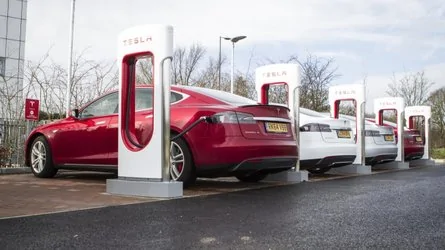 Tesla Cybertruck SparkCharge Introduces ‘The Roadie’ Portable EV Charging System tesla-supercharging-station