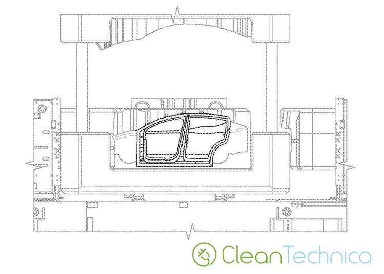 Tesla Cybertruck Tesla’s New Structural Battery Pack — It’s Not Cell-to-Pack, It’s Cell-to-Body Tesla-unibody-patent-highlighted-watermarked