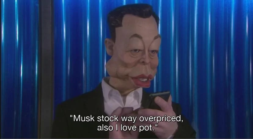 Tesla Cybertruck Cyber Truck mentioned on UK TV Spitting Image IMG_2722
