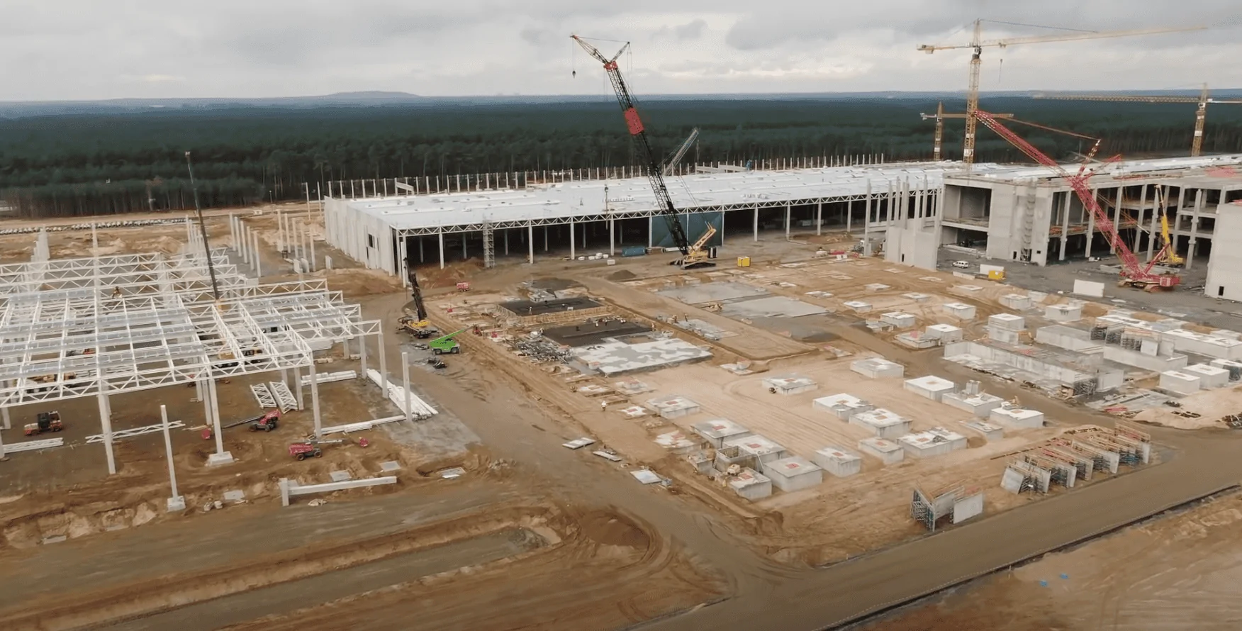 Tesla Cybertruck VIDEO - Tesla Cybertruck TeraFactory Site Construction Is Well Underway Screen Shot 2020-10-14 at 11.16.29 AM