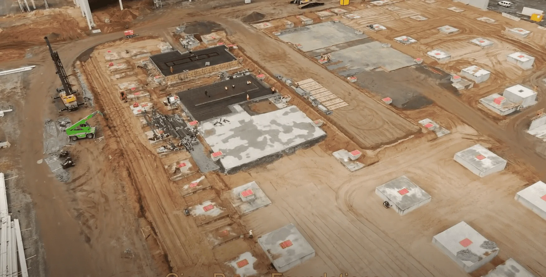 Tesla Cybertruck VIDEO - Tesla Cybertruck TeraFactory Site Construction Is Well Underway Screen Shot 2020-10-14 at 11.16.56 AM