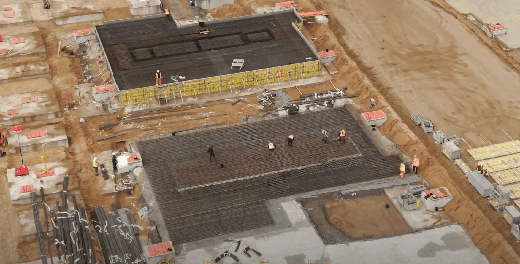 Tesla Cybertruck VIDEO - Tesla Cybertruck TeraFactory Site Construction Is Well Underway Screen Shot 2020-10-14 at 11.17.13 AM