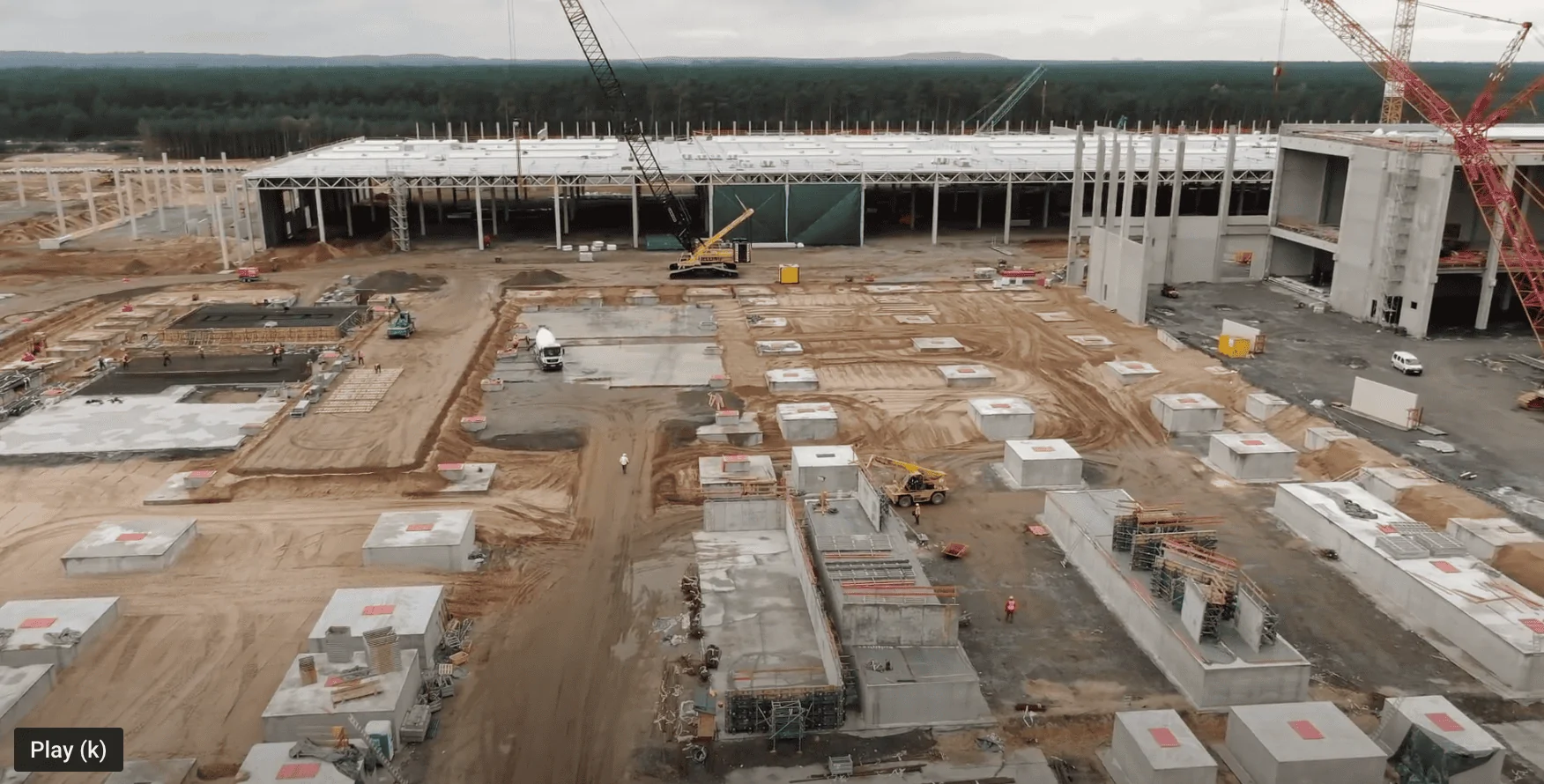 Tesla Cybertruck VIDEO - Tesla Cybertruck TeraFactory Site Construction Is Well Underway Screen Shot 2020-10-14 at 11.18.31 AM