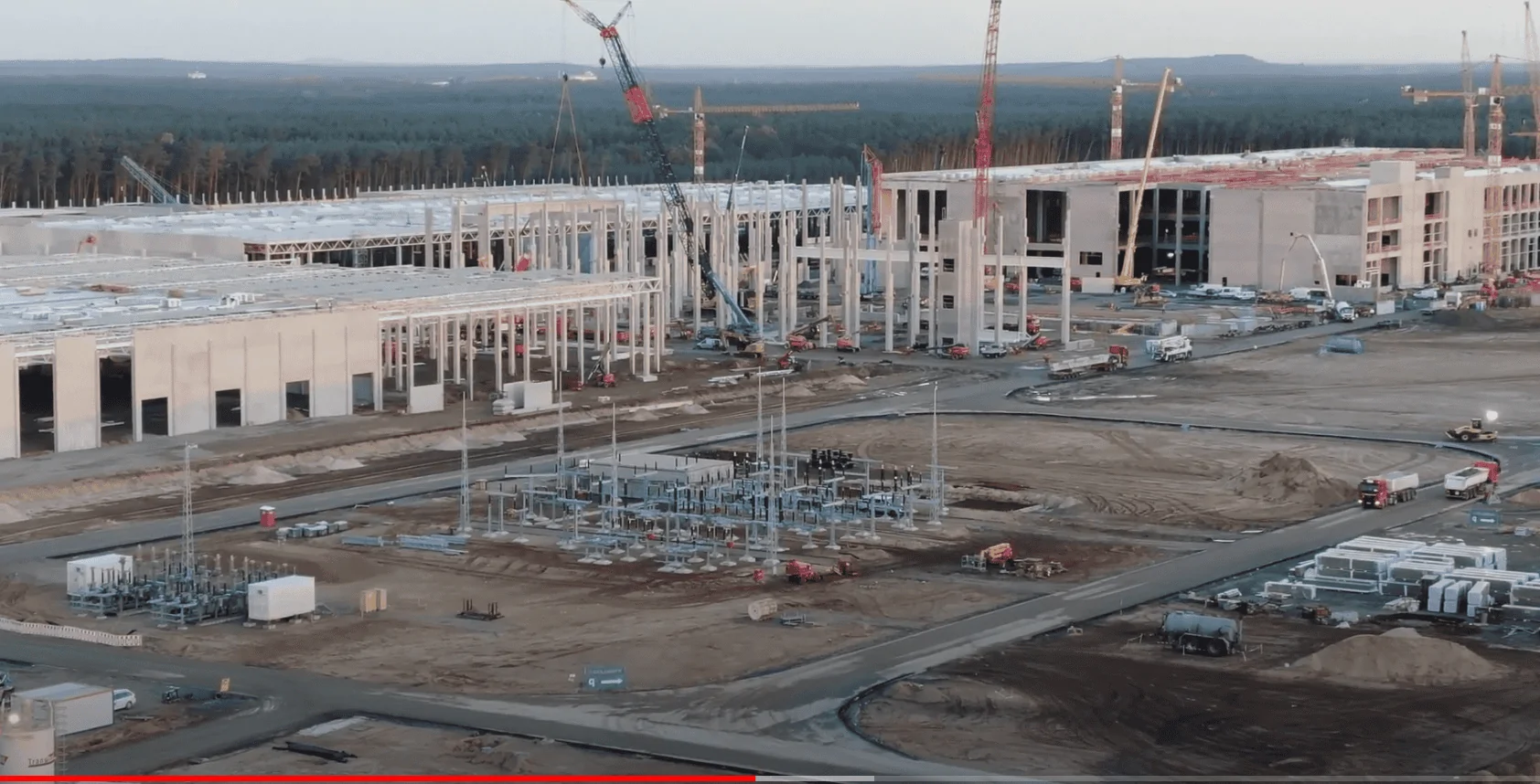 Tesla Cybertruck VIDEO - Tesla Cybertruck TeraFactory Site Construction Is Well Underway Screen Shot 2020-10-22 at 12.23.19 PM