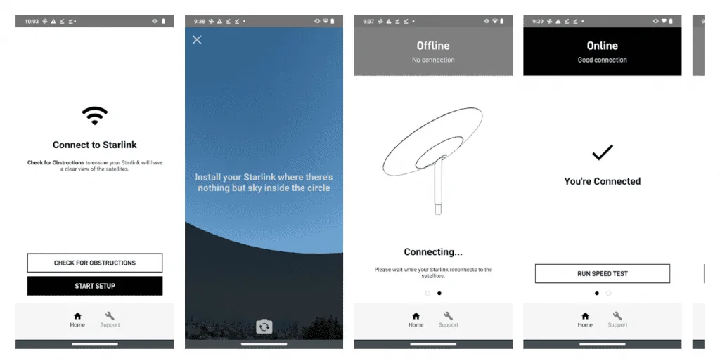 Tesla Cybertruck Starlink “Better Than Nothing Beta” Starlink-Android-app-Oct-2020-SpaceX-2-1024x514
