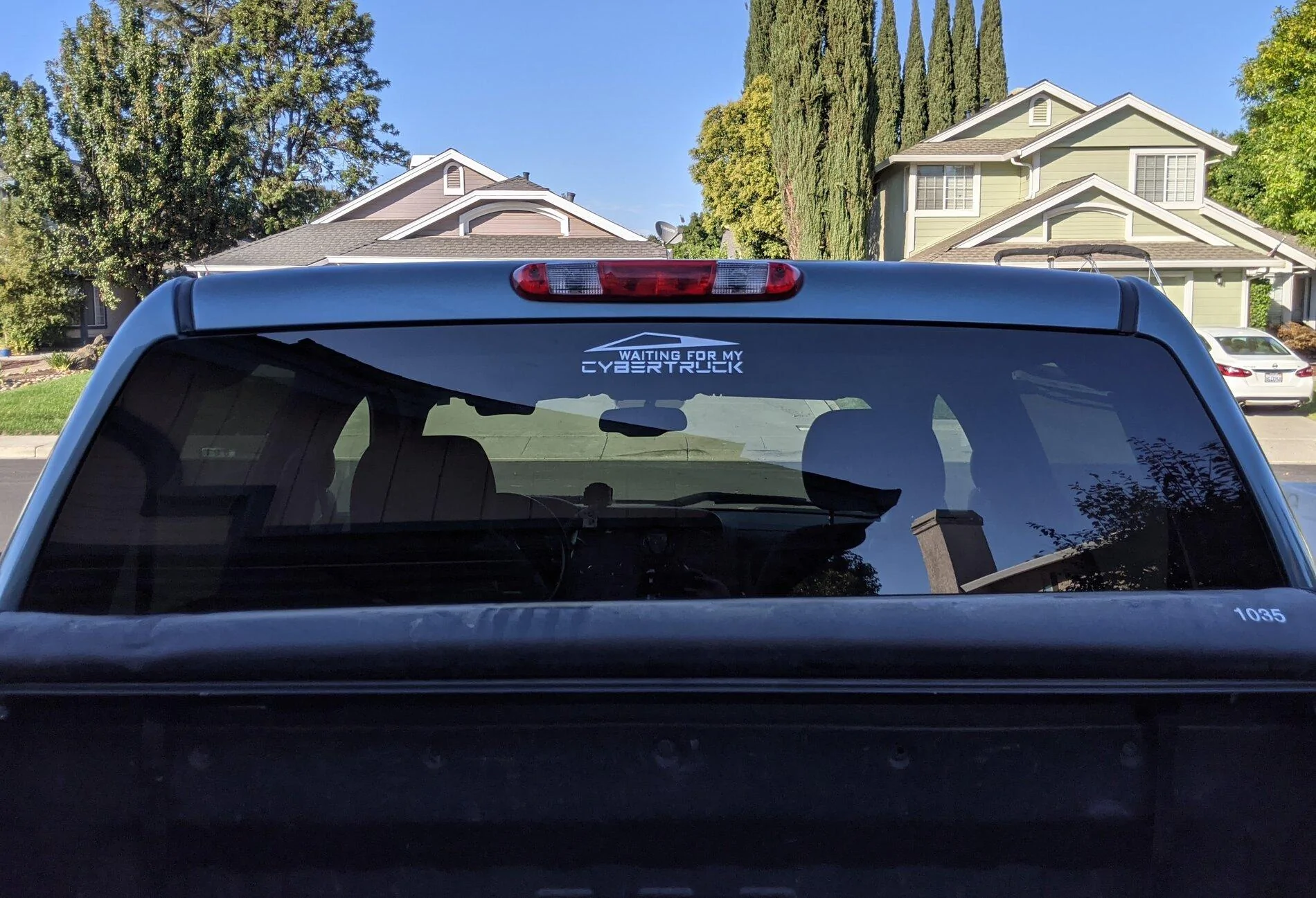 Tesla Cybertruck Cybertruck decal on my truck PXL_20201013_231635896