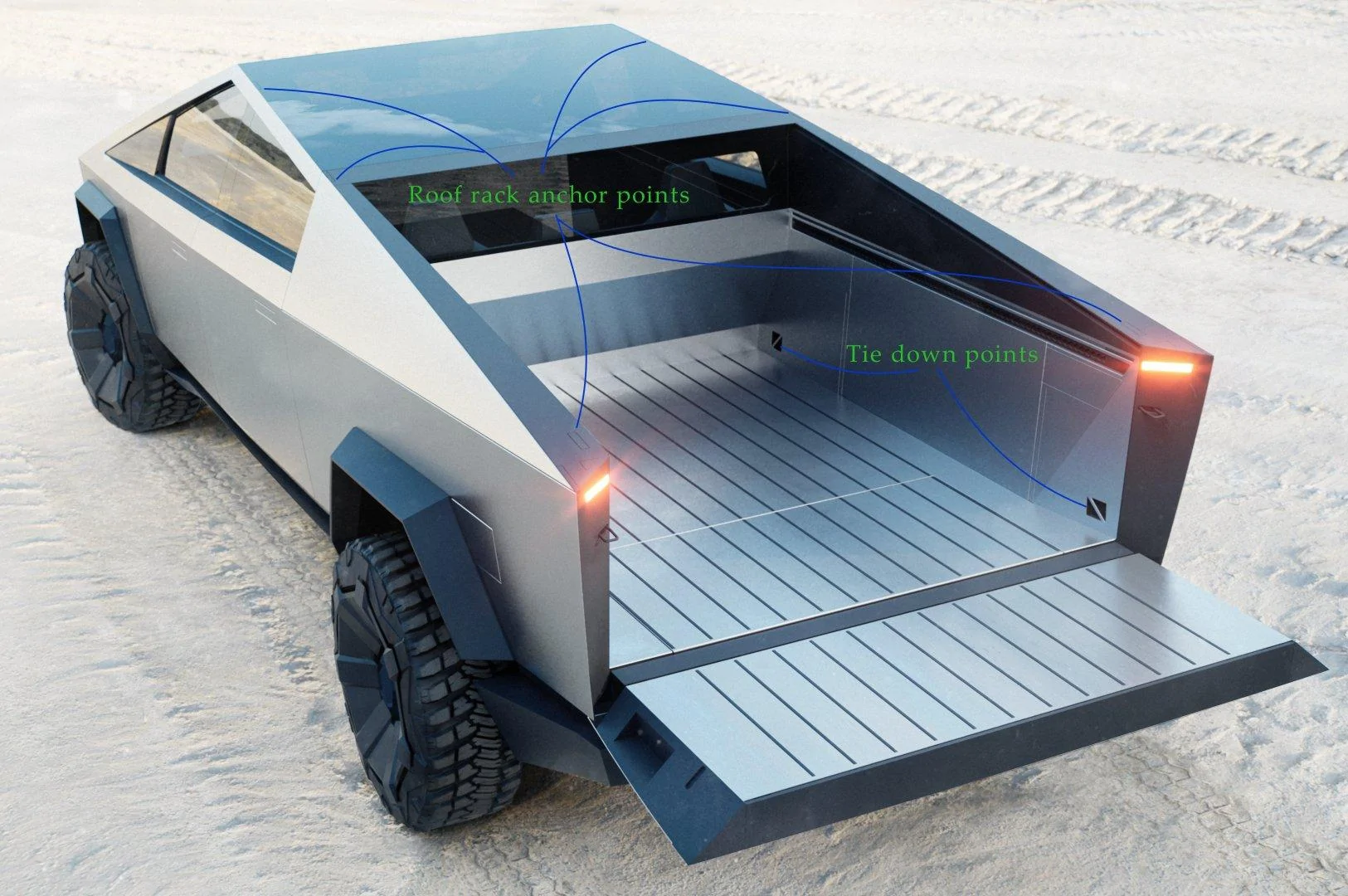 Tesla Cybertruck Updated CyberTruck to be shown in a month or so AFTER WE GET THE 8000 TON CASTING MACHINE RUNNING! attachpoints