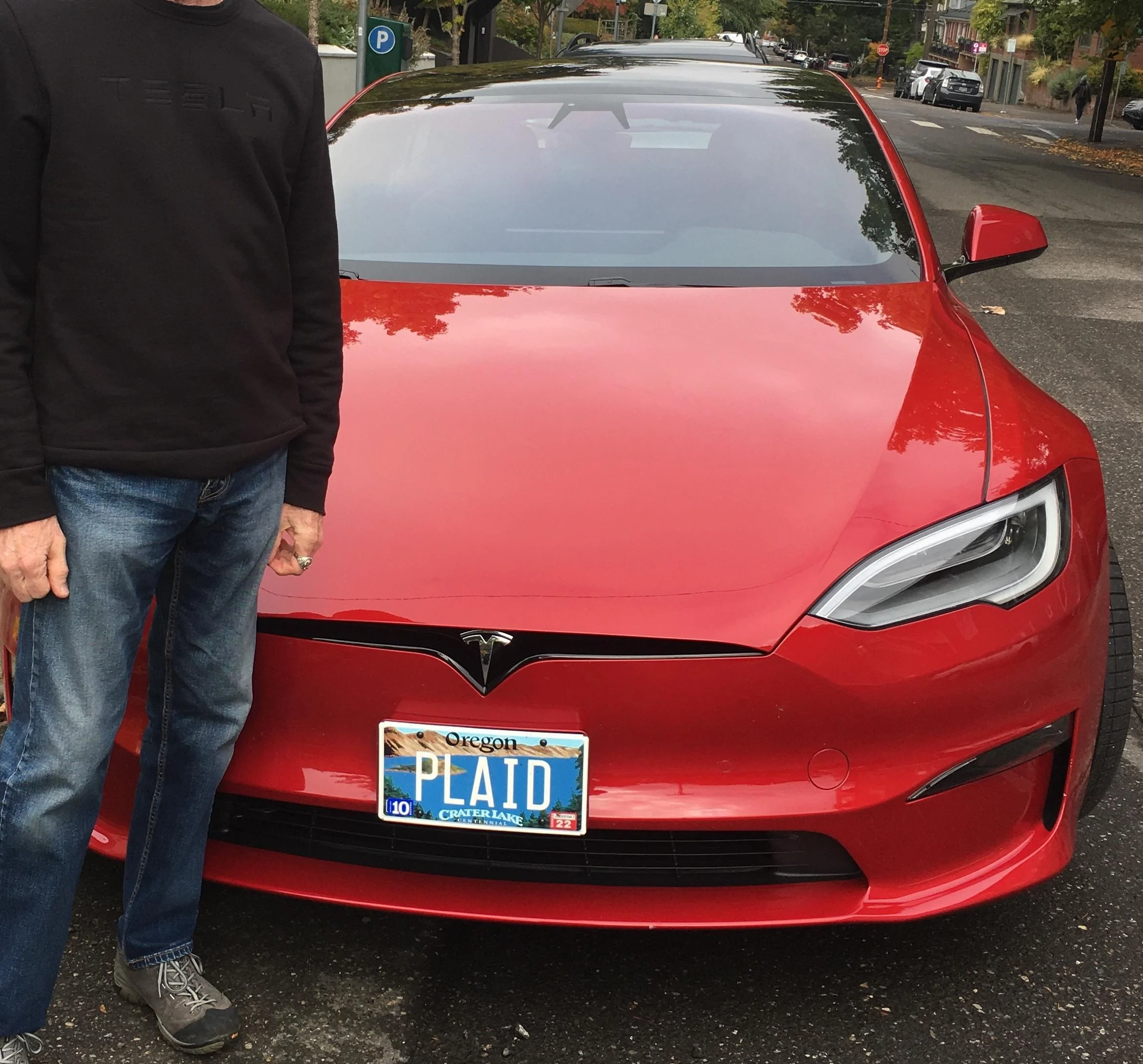 Tesla Cybertruck 🍻 CyberBeer + CyberStein Limited Edition Set Giveaway! [Enter Here] Rusty standing in front of Plaid-cropped