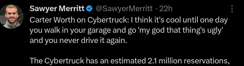 Tesla Cybertruck Cybertruck reservation order number -- how to tell your place in line Screenshot_20231129_153045_X