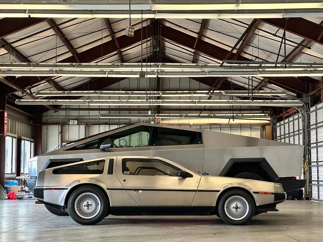 Tesla Cybertruck Jason Camissa has Cybertruck & DeLorean at Sonoma Raceway Track Jason Camissa Cybertruck DeLorean Sonoma Raceway Track 4