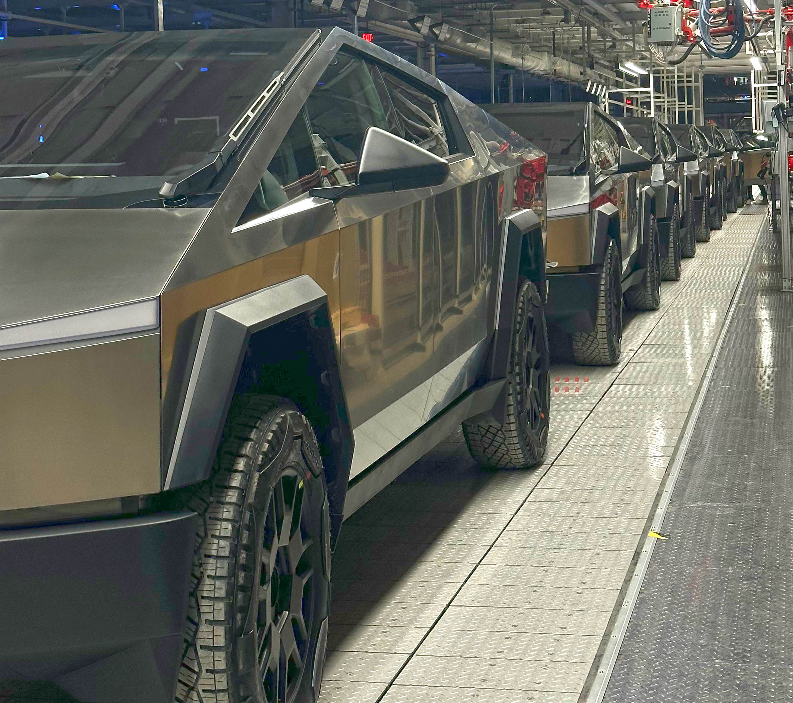 Tesla Cybertruck Cybertruck Production Line First Look!! 🙀 tesla cybertruck production line