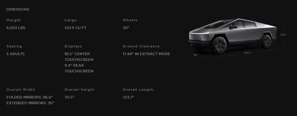 Tesla Cybertruck OFFICIAL 2024 Cybertruck Pricing, Specs, Mileage/Range, Dimensions, Weight, Info 1701378270328