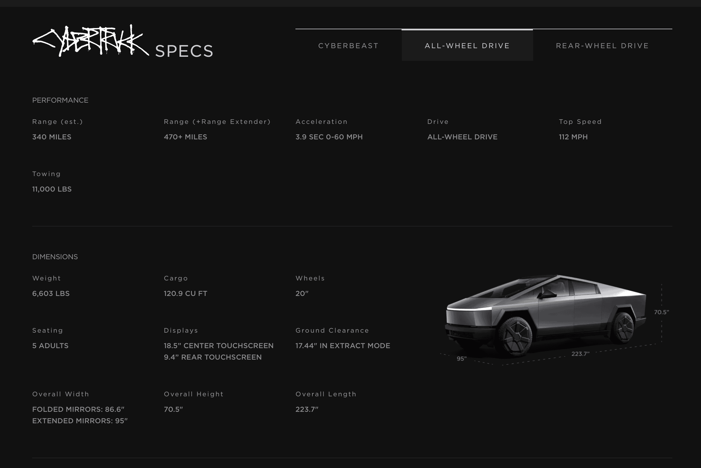Tesla Cybertruck Range Extender Battery Pack increases range to 470+ miles and costs $16K 🔋 Screenshot 2023-11-30 at 15.04.59