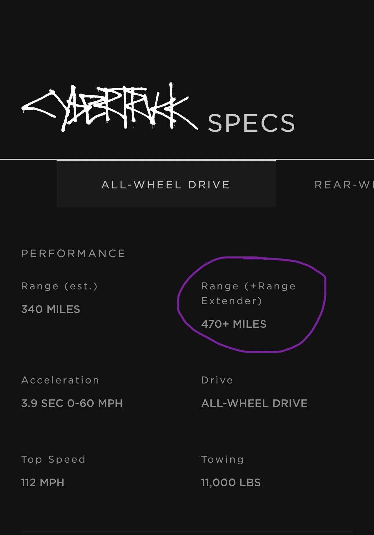 Tesla Cybertruck Range Extender 470+ Miles IMG_2118
