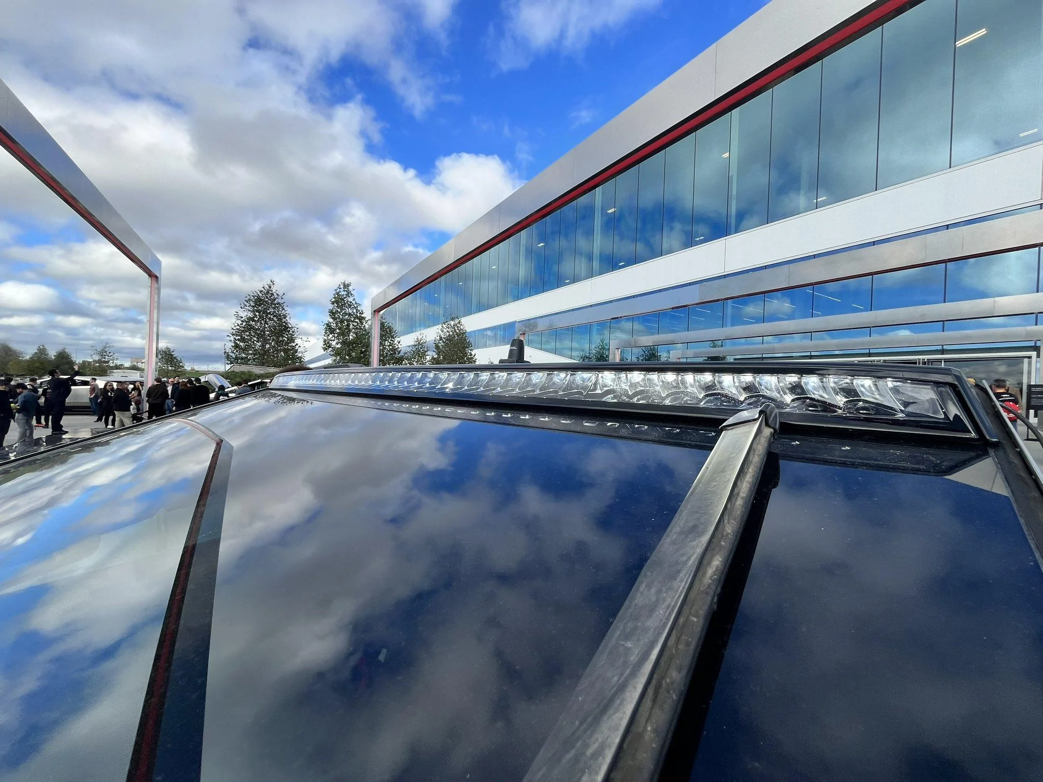 Tesla Cybertruck Optional Lightbar Accessory - first closeup looks cybertruck lightbar accessory