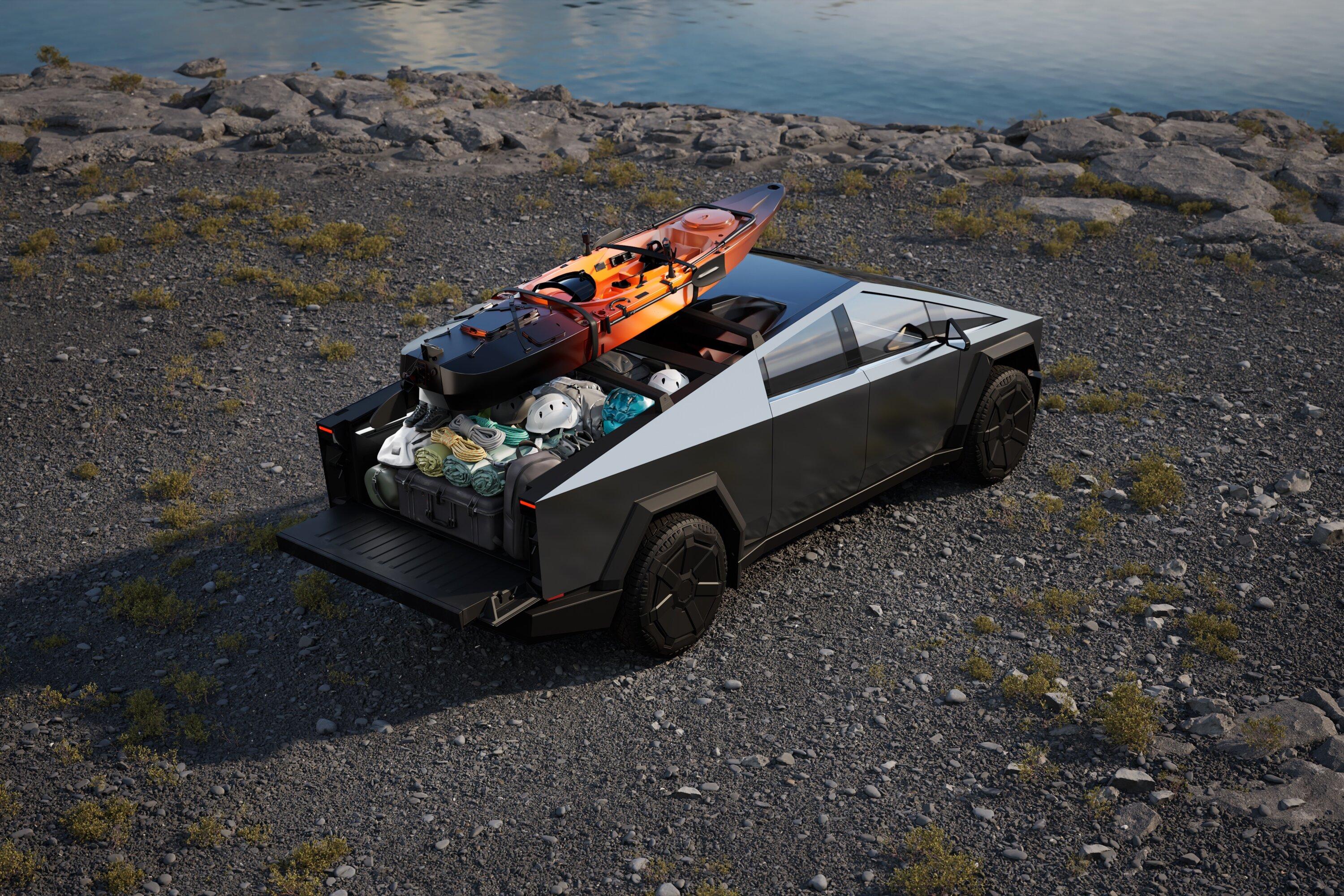 Tesla Cybertruck Official Cybertruck Accessory Store is live!! Tailgate ramp, crossbar, Basecamp tent, vehicle wrap, Franz ball decal and more 🛒 GAN4wklWwAAuSlq