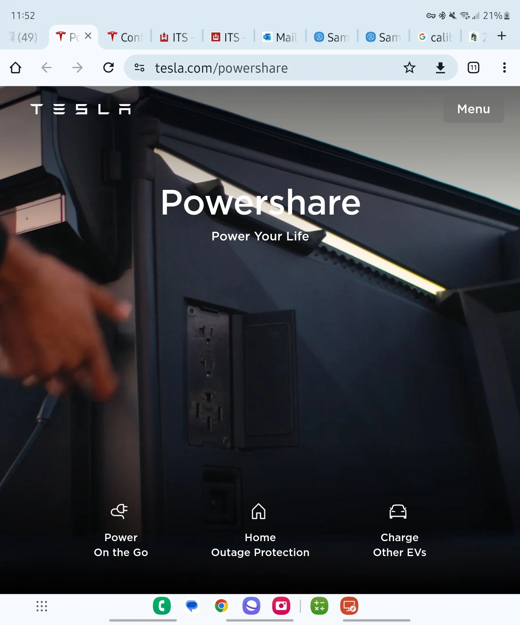 Tesla Cybertruck Powershare V2V / V2H / V2L / V2X is a feature! Screenshot_20231130_235256_Chrom