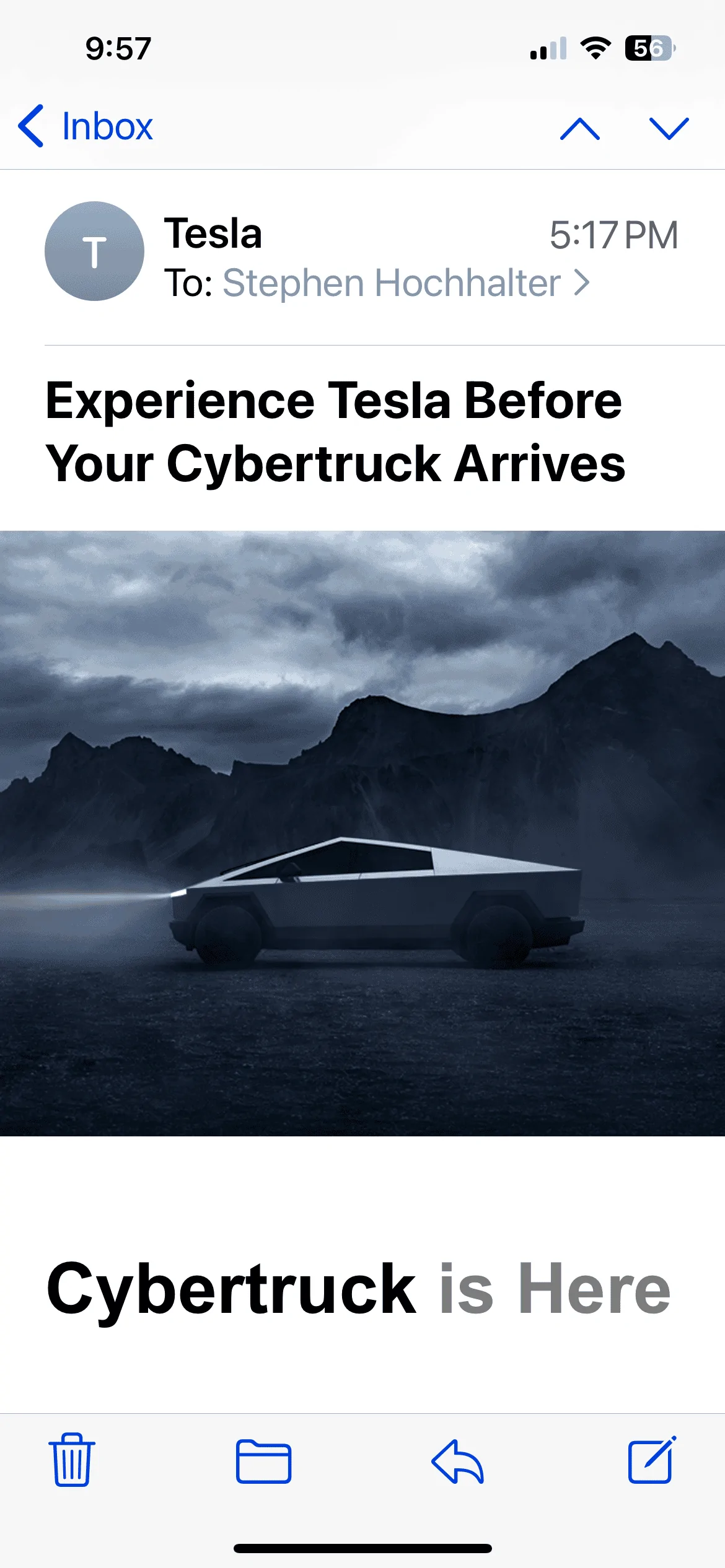 Tesla Cybertruck Email received: Cybertruck reservation holders asked to buy something else "while you wait"? IMG_4191