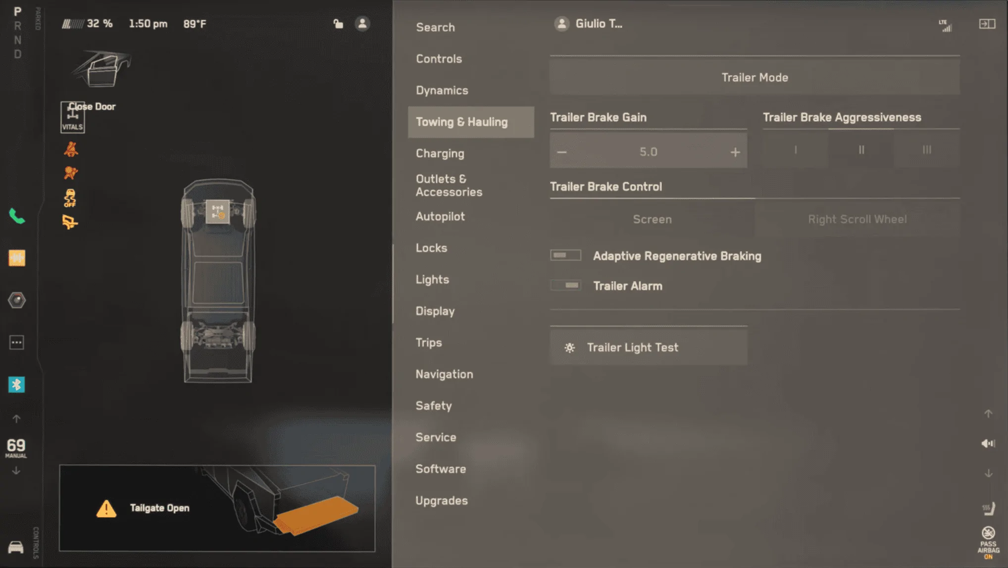 Tesla Cybertruck Towing & Hauling / Dynamics menu content? And how good is the stereo? 1701556568464
