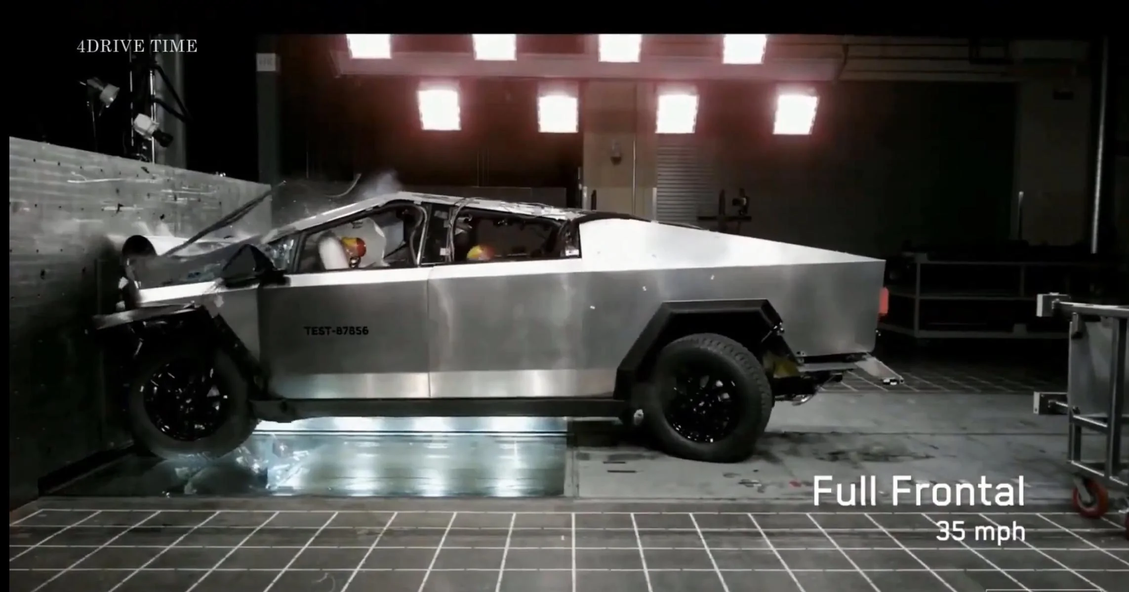 Tesla Cybertruck Crash Test Results of Cybertruck (Video & Photos) -- Frontal Collision @ 35mph, Side Impact @ 38mph, Rollover Test 64DCC3FF-B029-452D-82D0-C5E739C22653