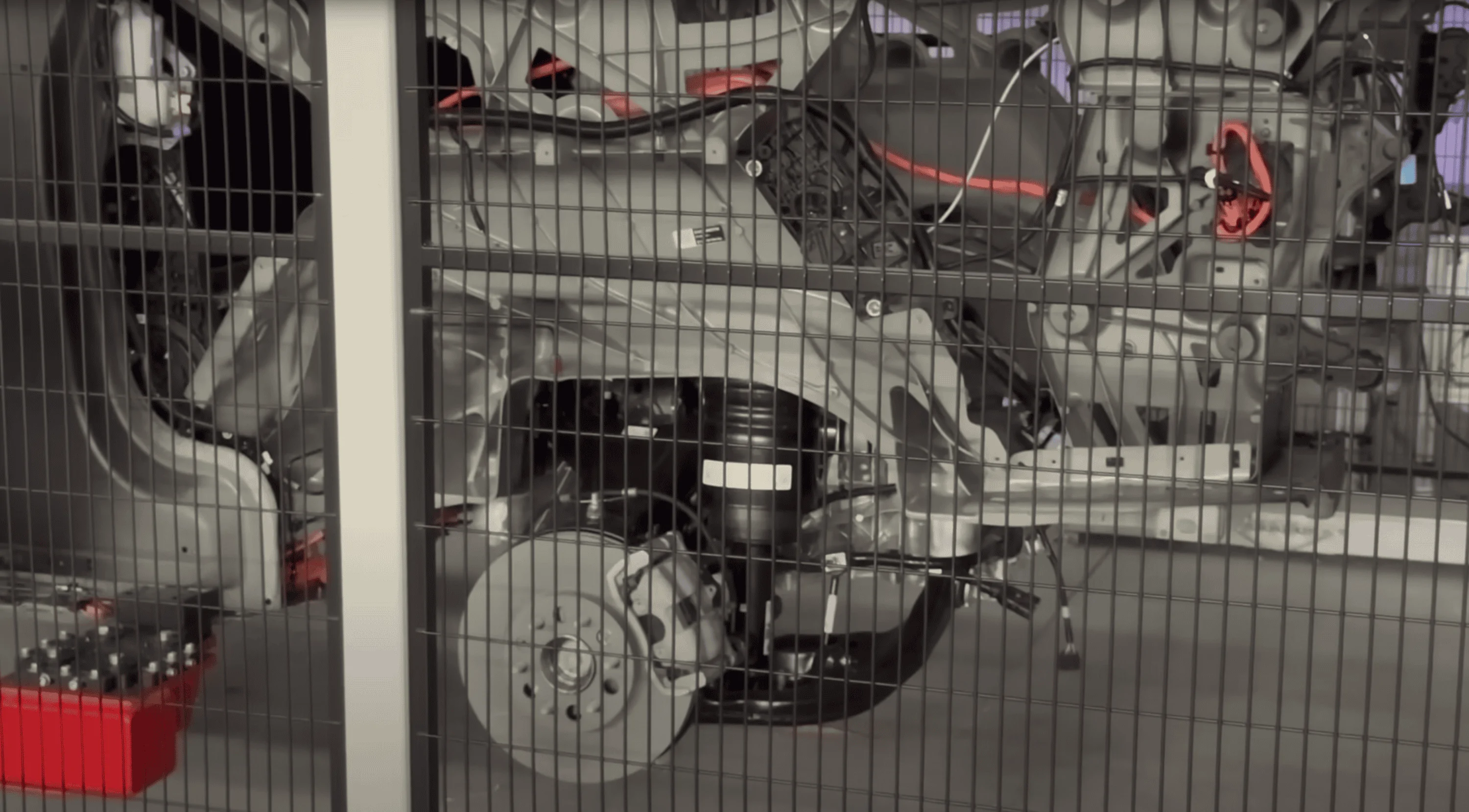 Tesla Cybertruck Out of Spec's factory tour video shows lots of Cybertruck details under the hood CT Assembly Line2 Rear arch