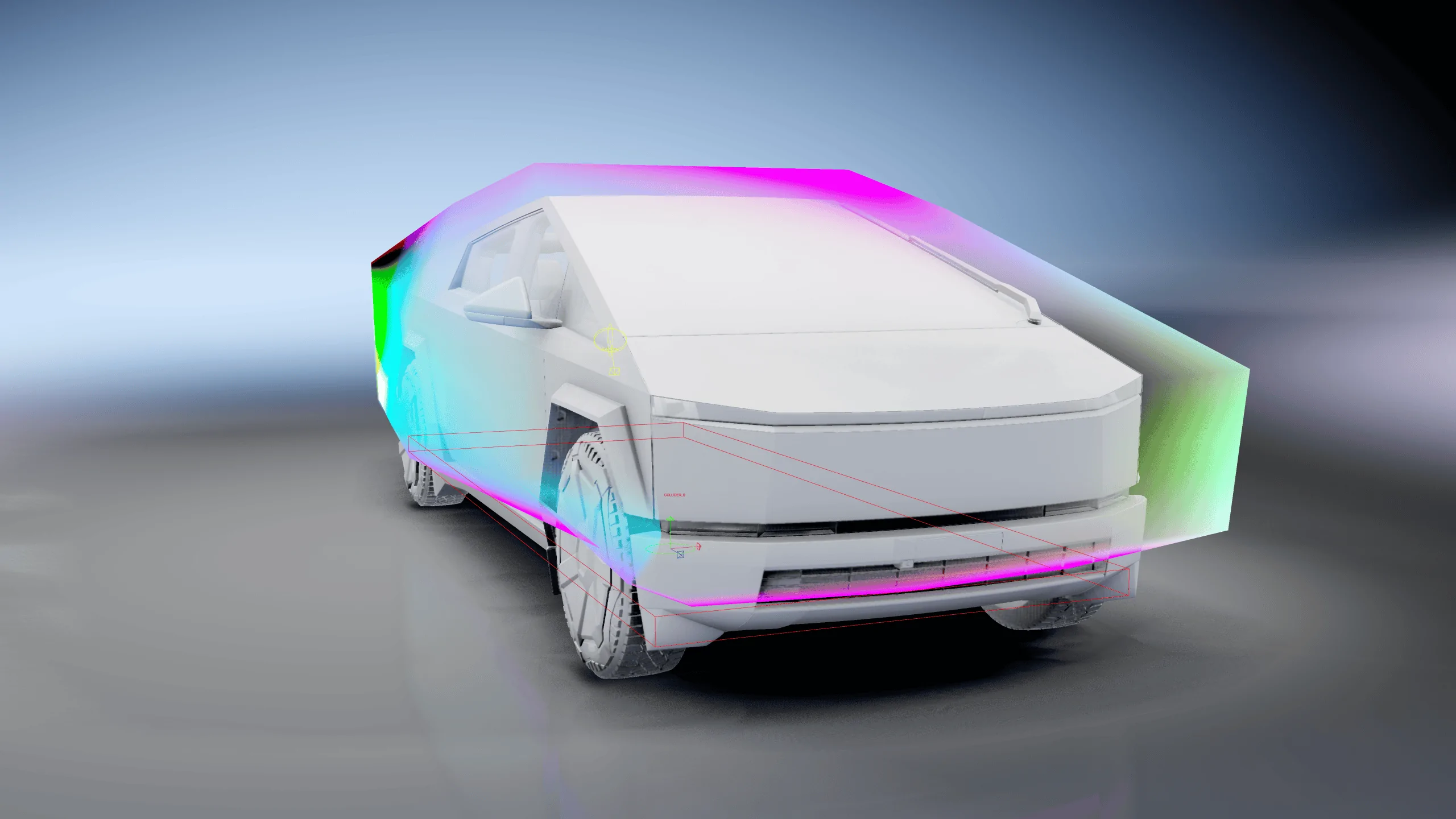 Tesla Cybertruck Production vs Concept Size difference __custom_showroom_1701581238