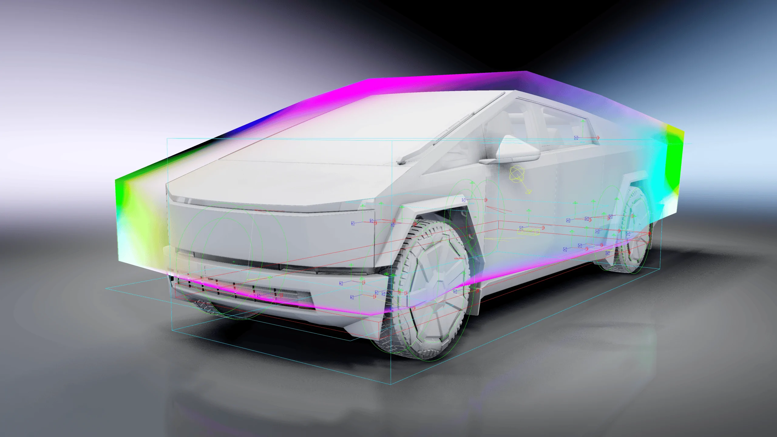 Tesla Cybertruck Production vs Concept Size difference __custom_showroom_1701581137