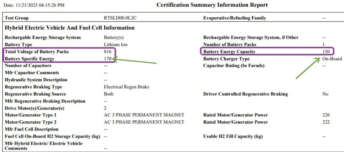 Tesla Cybertruck Heat pump, battery size, Class 2b division (light-duty pickup) classification confirmed in EPA Cybertruck documents zosFNZZ