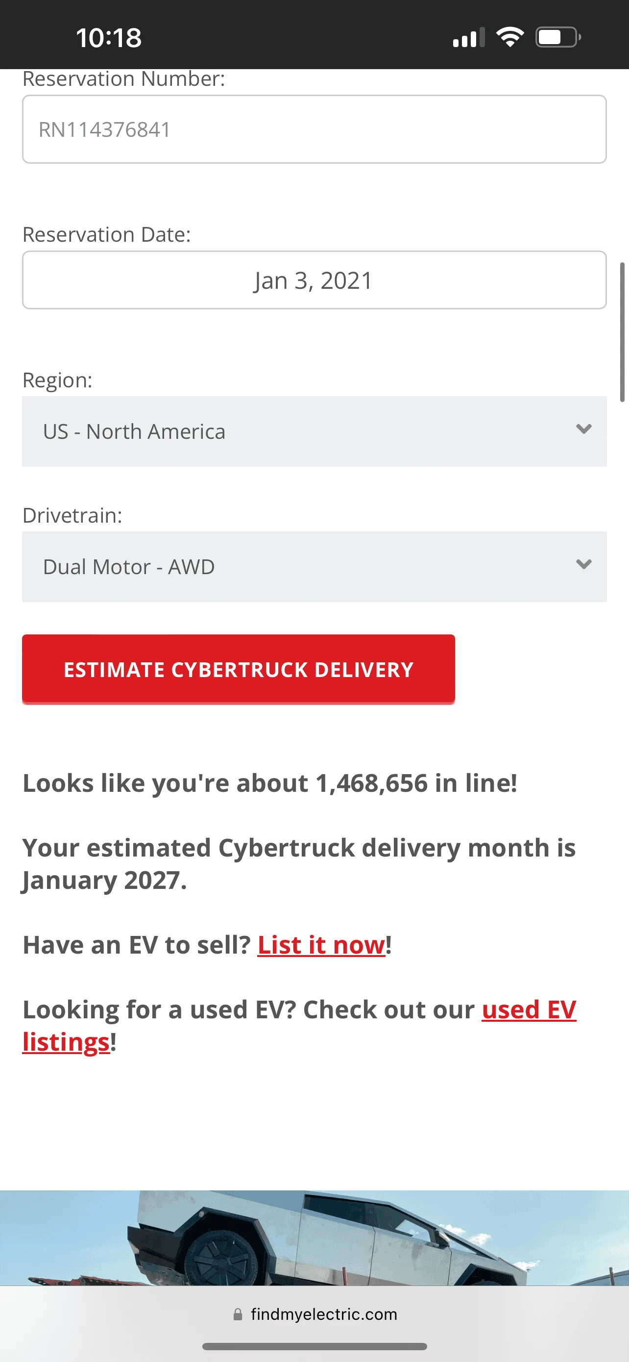 Tesla Cybertruck Where are you on the reservation list? IMG_4145